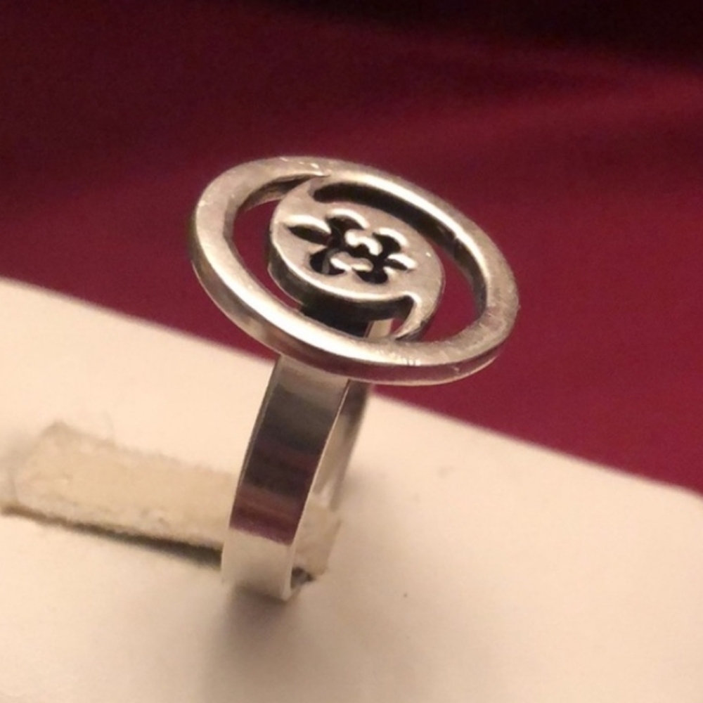 ☂️🎁 for AC☂️Sterling Cutout Fleur de Lis Ring-8.5 - Picture 3 of 6